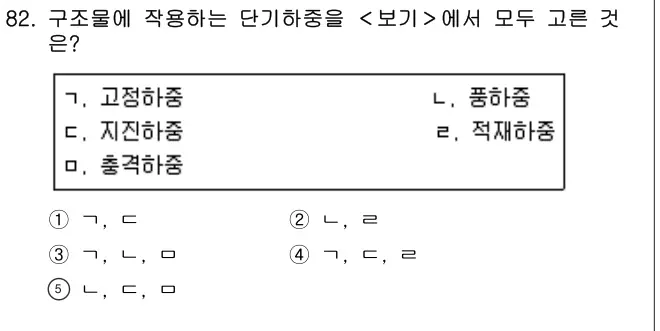 2014년 공동주택시설개론 82번 문제 (보기 포함 이미지)