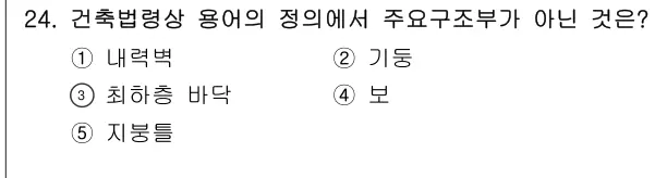 2008년 주택관리관계법규 24번 문제 (보기 포함 이미지)