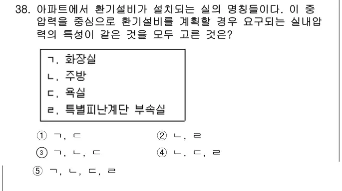 2018년 공동주택관리실무 38번 문제 (보기 포함 이미지)